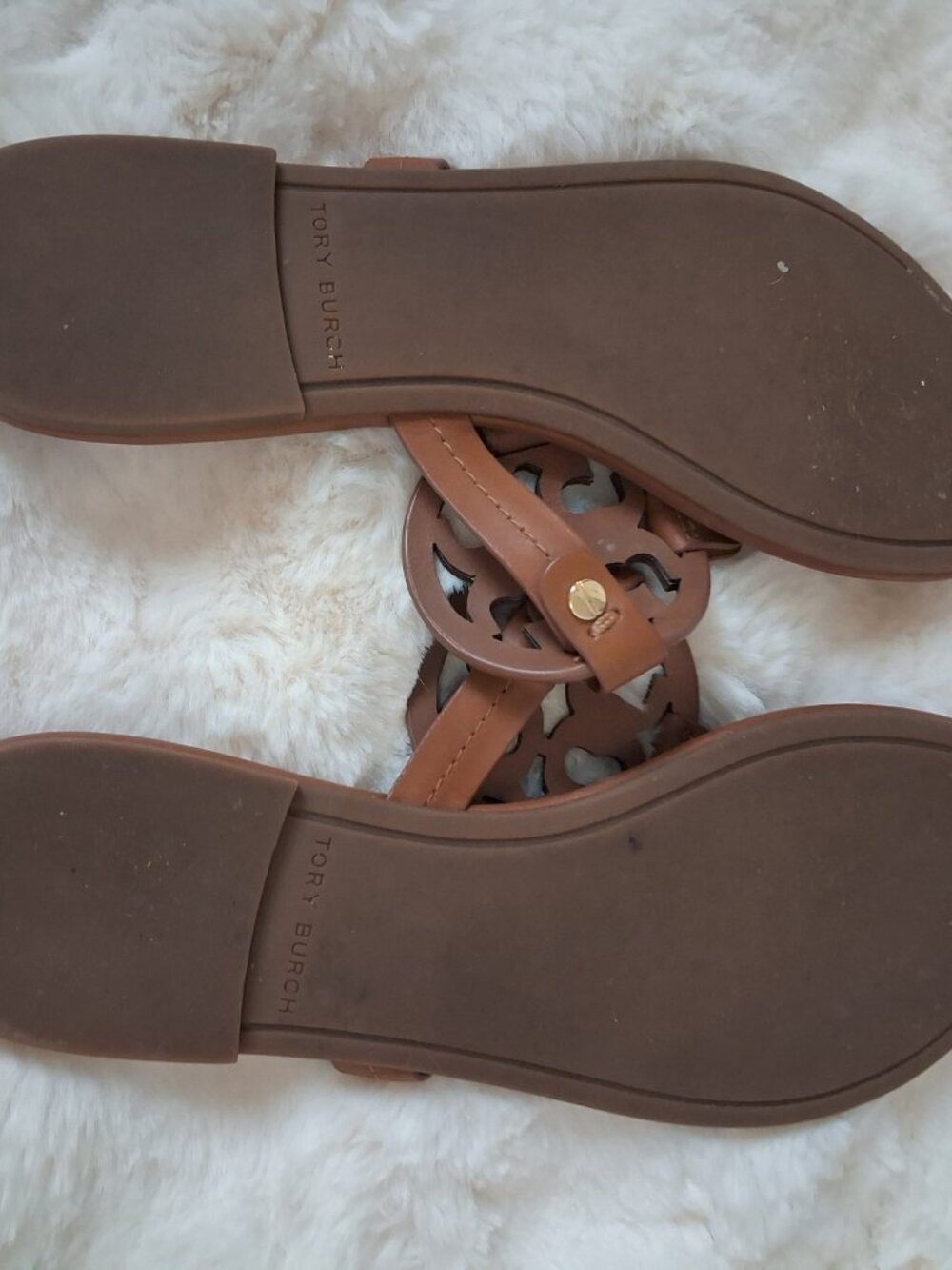 Tory Burch Miller Sandal w/ Box in Vintage Vachetta - Picture 7 of 8